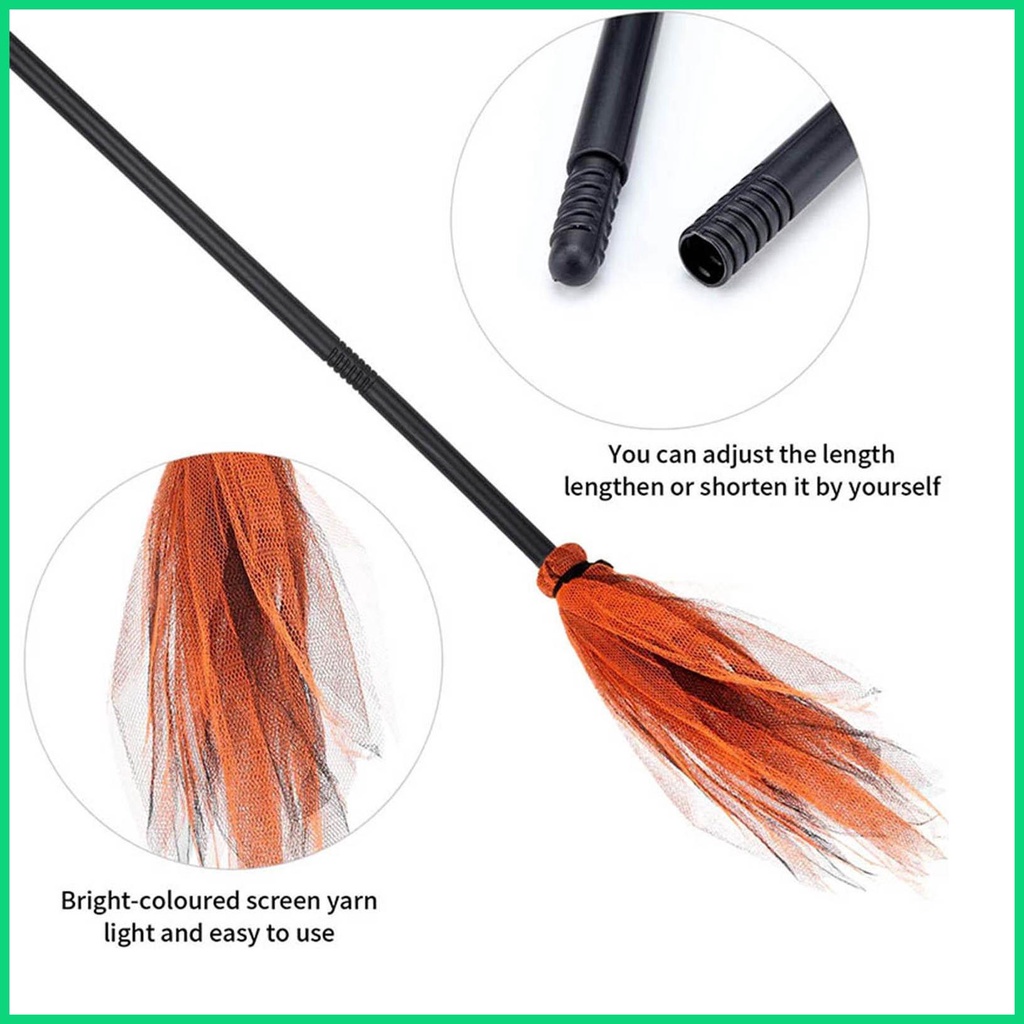 Đạo cụ chổi Halloween cho trẻ em，Chổi Phù Thủy Bay Hóa Trang Halloween