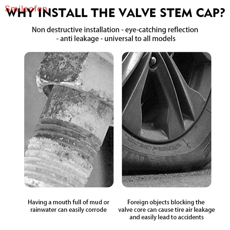 1 Nắp Van Bánh Xe Chống Bụi Cho Xe Hơi / Xe Máy / Xe Đạp Mới