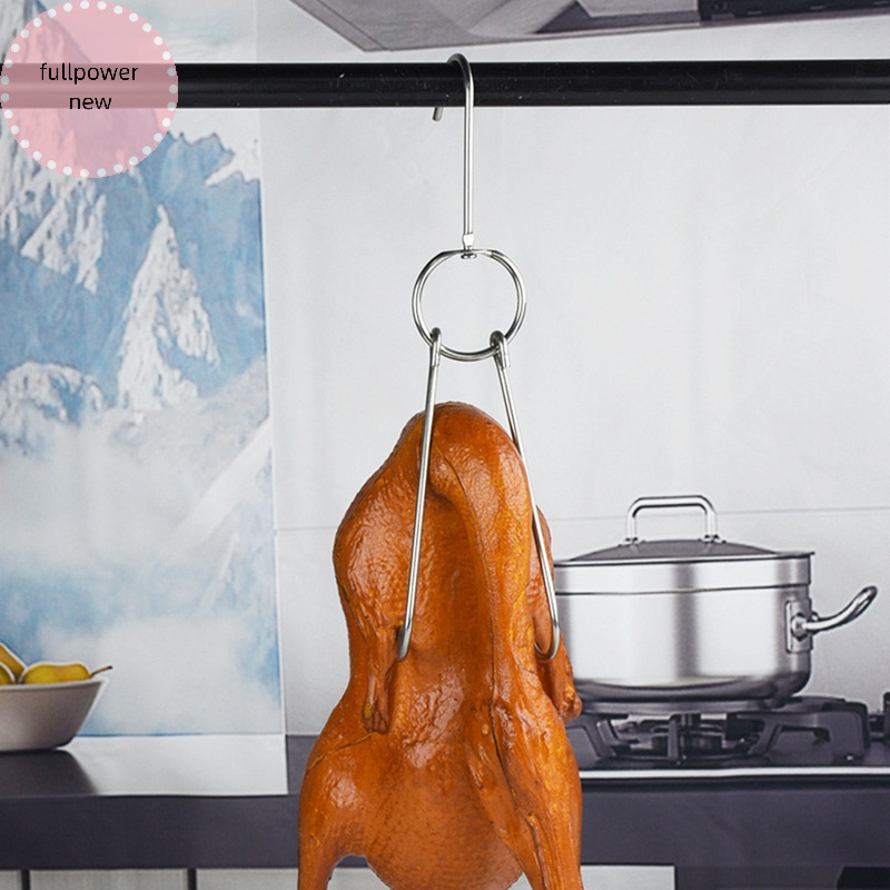 Móc Treo Đồ Hình Vịt butcher Bằng Thép Không Gỉ Giúp Khô Thịt Nhanh