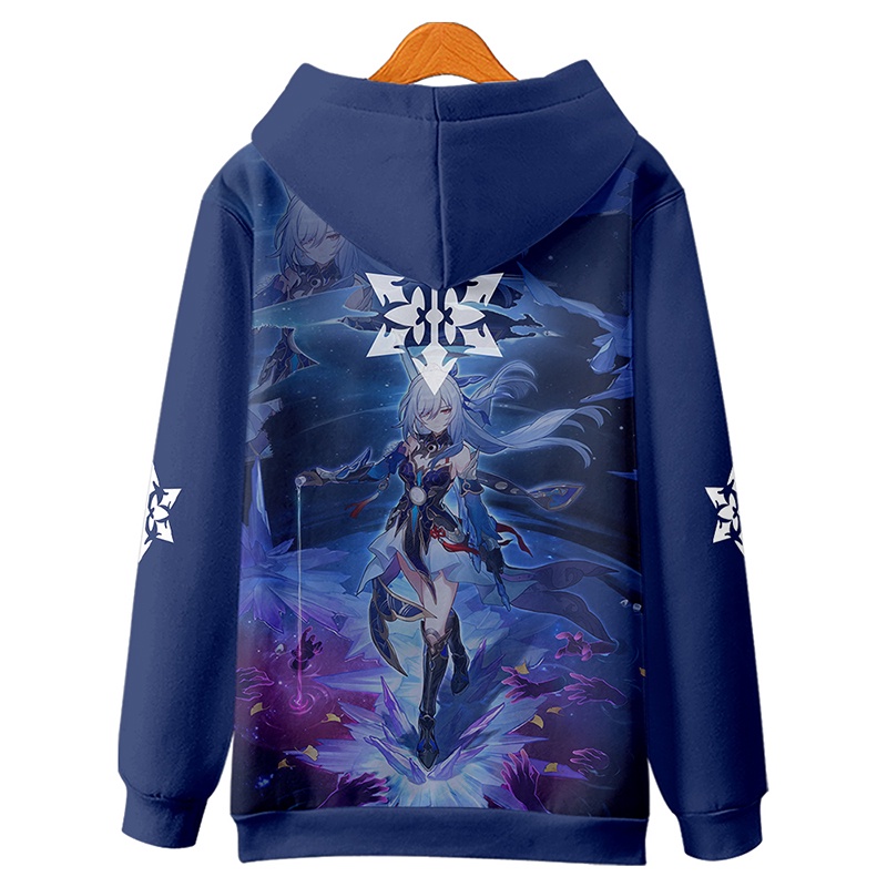 Áo hoodie Tay Dài In Họa Tiết Hoạt Hình 3d genshin Impreza jingliu plus size unisx