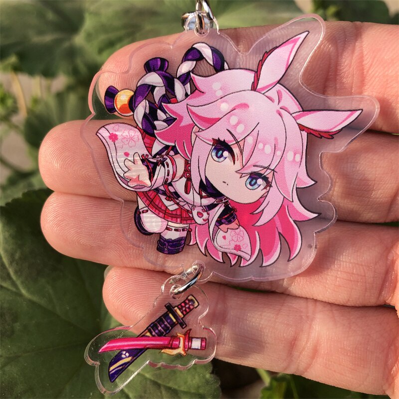 Móc khoá Honkai Impact 3 Elysia Yae Sakura Raiden Mei Keychain AAnime Manga Nhật Bản Phụ Kiện Trang Trí Túi xách Balo