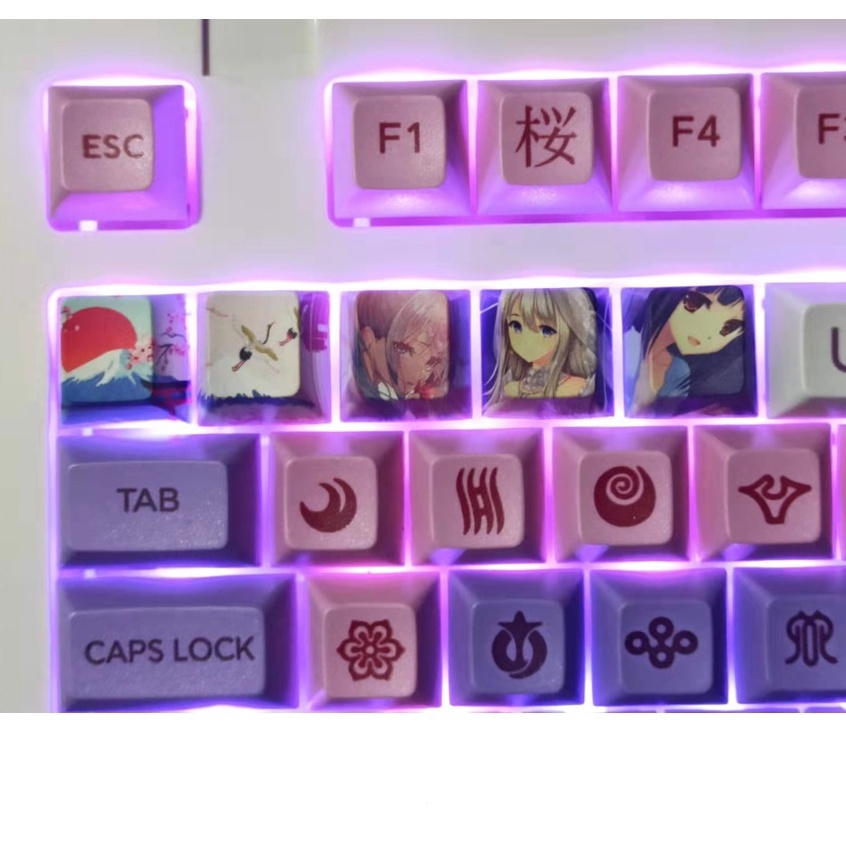 Set 5 Bàn Phím Cơ r4 Họa Tiết anime Độc Đáo