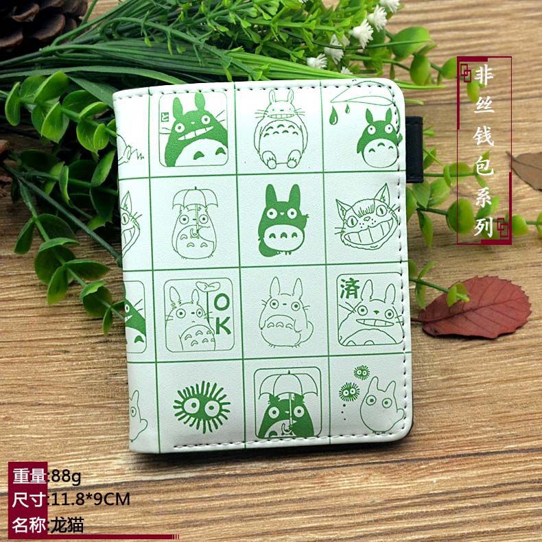 Ví Da pu Dáng Ngắn Có Khóa Kéo In Hình totoro Dễ Thương