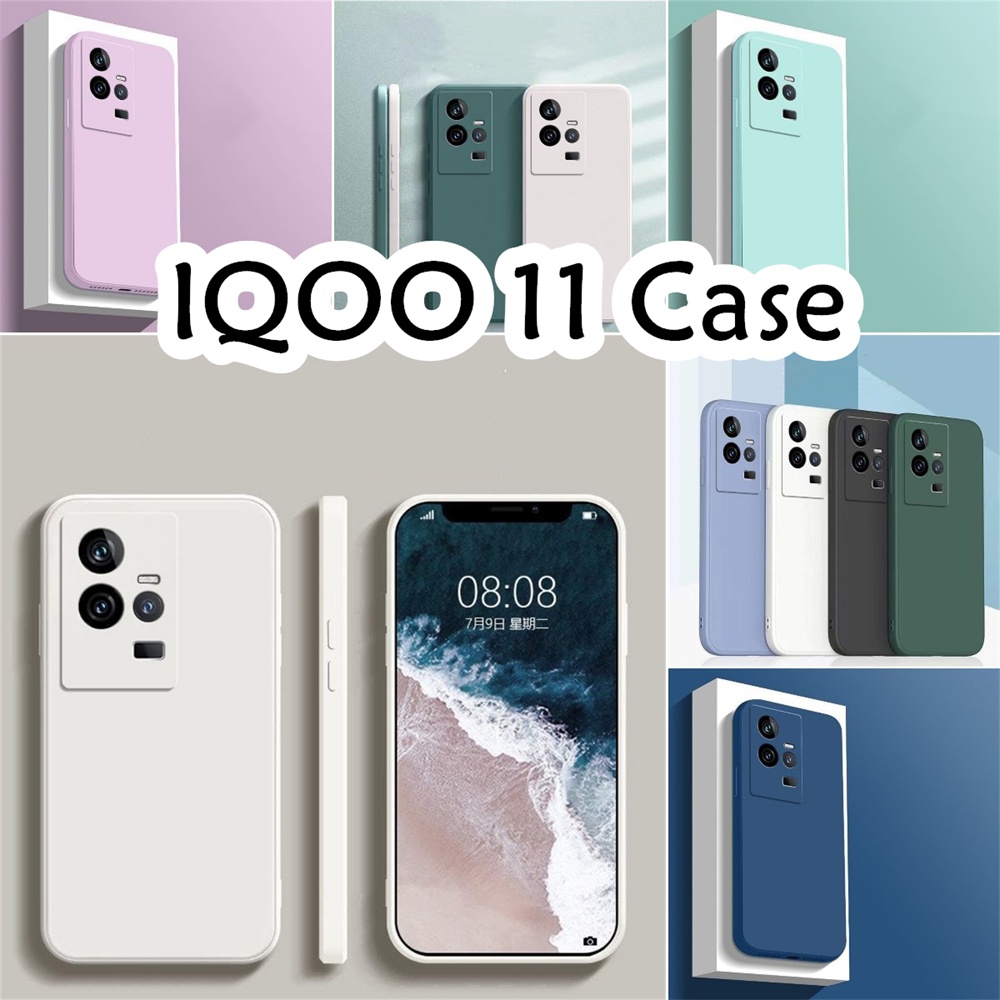 Ốp Điện Thoại silicone Màu Trơn Đơn Giản Cho iqoo 11