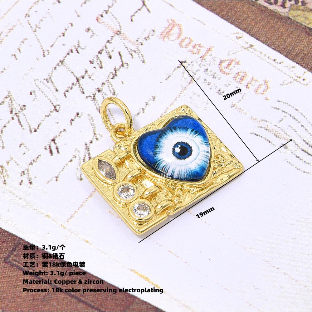 Dây Chuyền Mặt Hình Chữ Nhật Dát Đá zircon Phong Cách Mới Cho Nam Và Nữ