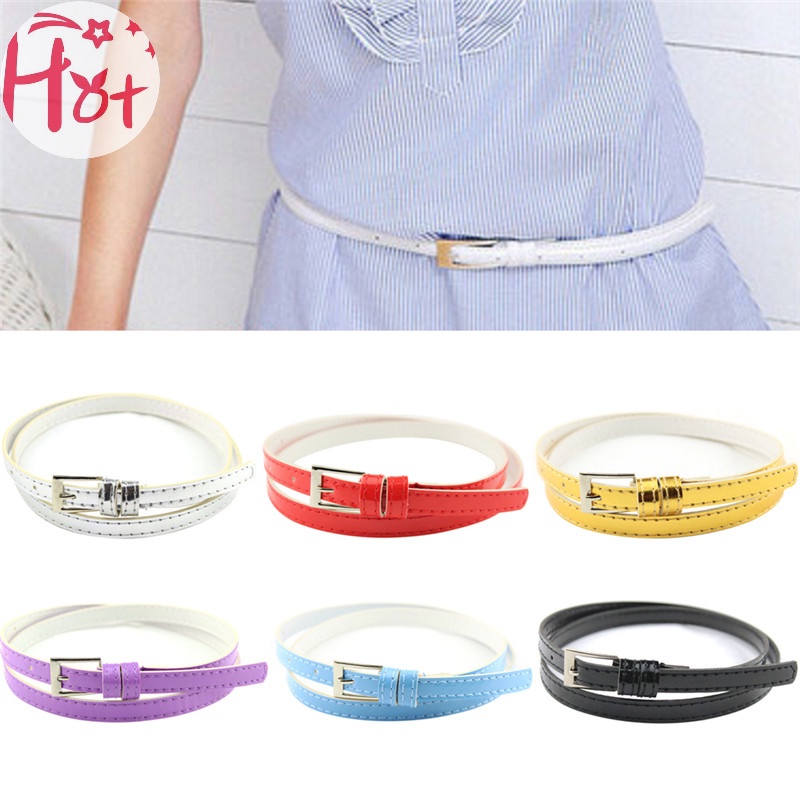 Thắt Lưng Da Bản Nhỏ Đính Nơ Xinh Xắn Cho Nữ