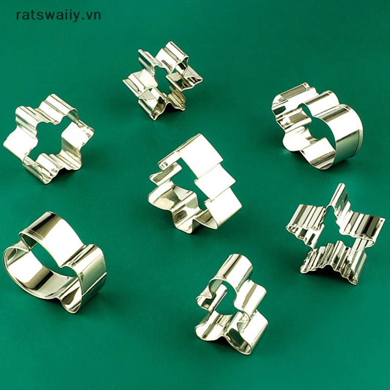 Set 5 Khuôn Cắt Bánh Quy Bằng Thép Không Gỉ Tạo Hình Chủ Đề Giáng Sinh diy vn