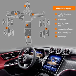 Dán PPF nội thất ô tô MERCEDES C300 2022-2023 chống xước, che mờ vết xước T-Home&More