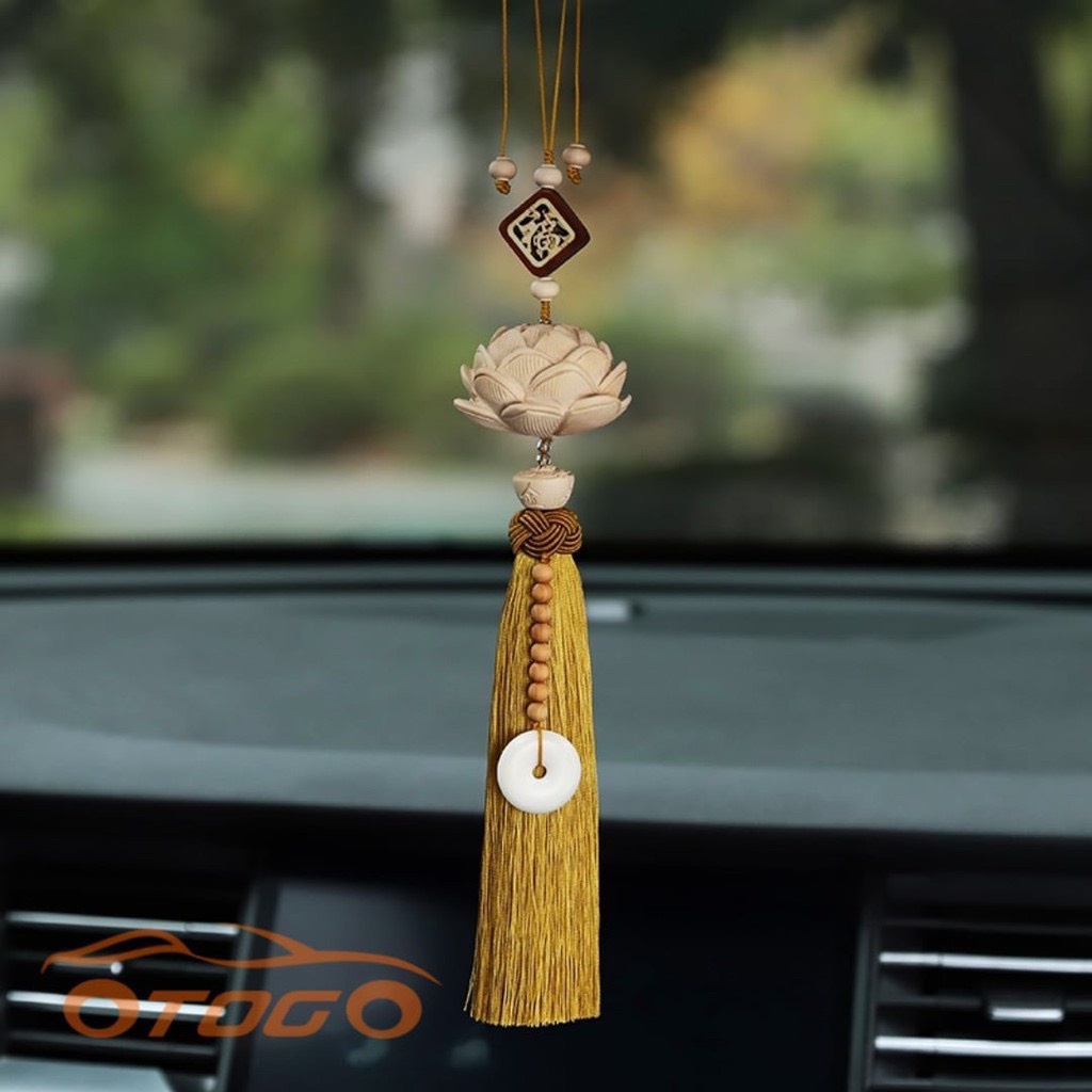 Liên hoa treo gương chiếu hậu, khánh đài sen treo xe .