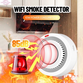 Tuya Thông Minh Wifi/Zigbee Không Dây Độc Lập Báo Cháy Khói Báo Cảm Biến Cháy Di Động Cho Hệ Thống Báo Động An Ninh Gia Đình livebecool