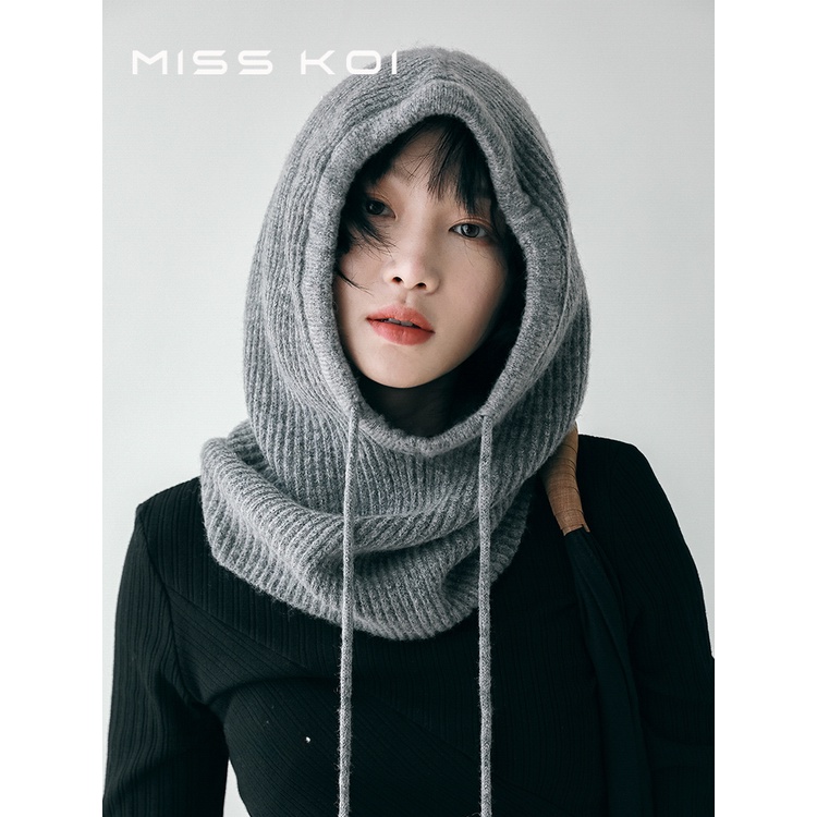 Misskoi  Mũ Len Dệt Kim Giữ Ấm Mùa Thu Đông Thiết Kế Chính Hãng Cho Nữ