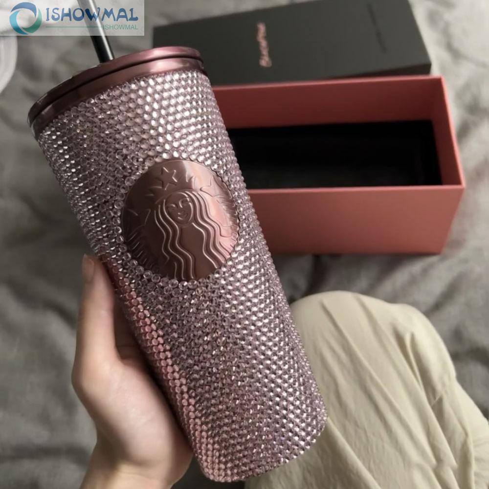Blackpink Starbucks Cốc Uống Nước 700ml Bằng Thép Không Gỉ Cách Nhiệt Chống Rơi Có Ống Hút