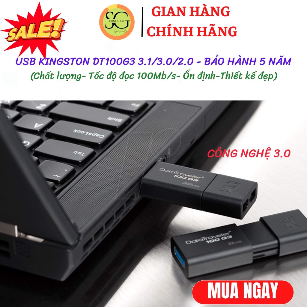 Usb Kingston G3DT100/ SE9 64Gb;32Gb;16Gb;8Gb;4Gb;2Gb.Usb 3.1 3.0 2.0 lưu trữ copy, tốc độ cao, nhỏ gọn, BH 5 năm
