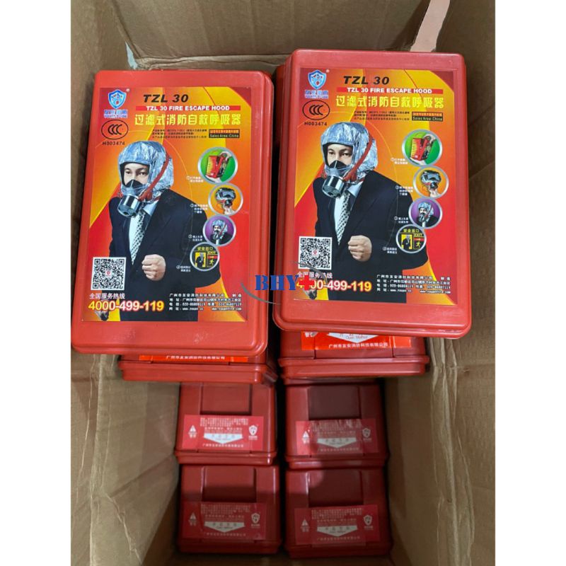 Mặt nạ phòng khói độc TZL30 - phòng ngạt khói, mặt nạ thoát hiểm khi có đám cháy