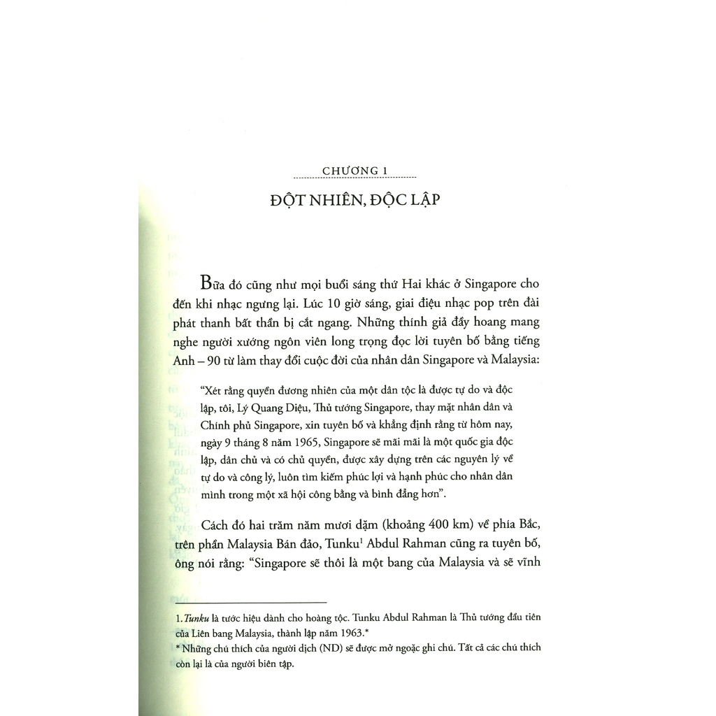 Sách Hồi Ký Lý Quang Diệu - Tập 1: Câu Chuyện Singapore