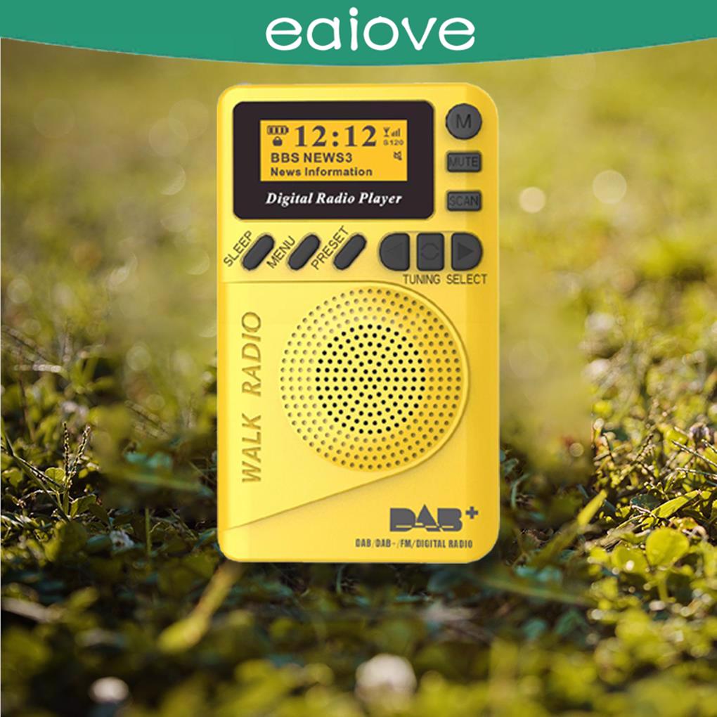 Radio mini p9 mini fm Màn Hình lcd Nhận Tín Hiệu Âm Thanh Tốt mp3 playback eu