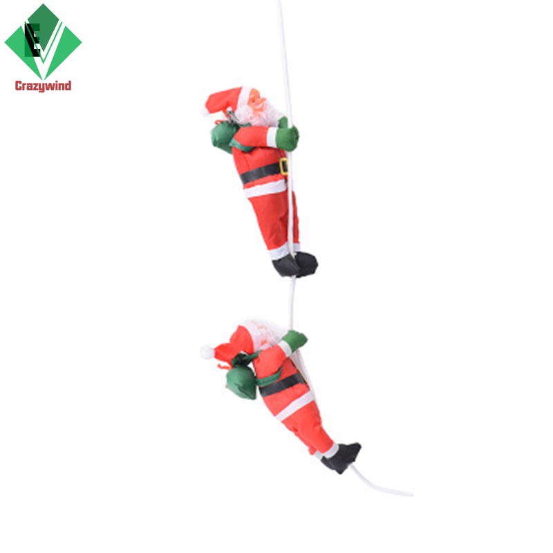 Ông Già Noel Leo Thang Dây Thừng Màu Sắc Tươi Sáng Trang Trí Giáng Sinh