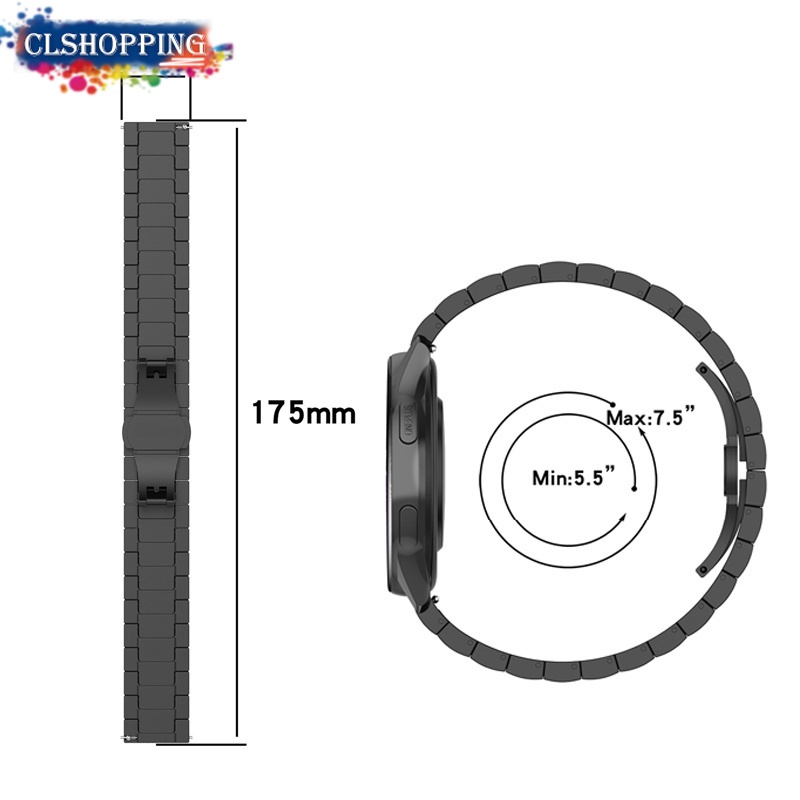 Dây Đeo Inox 20mm 22mm Cho Đồng Hồ Thông Minh Samsung Galaxy Watch 3 Classic / Active 2 / 3 / Gear S3 GT2 GT3 pro amazfi