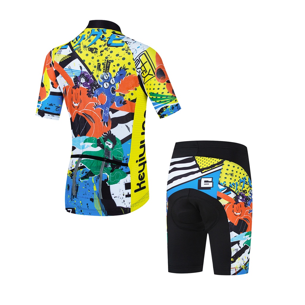 Bộ Quần Áo Chạy Xe Đạp Thiết Kế Tay Ngắn Thời Trang Hè Cao Cấp Dành Cho Bé