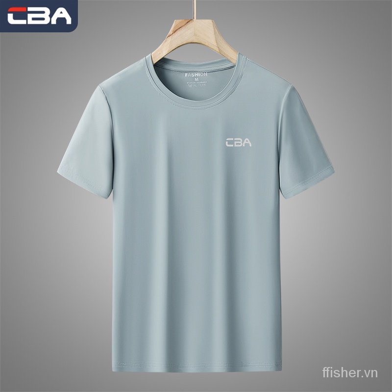 Nba Áo Thun Lụa Lạnh Tay Ngắn Thoáng Khí Nhanh Khô Phong Cách Thể Thao Thời Trang Mùa Hè Cho Nam Và Nữ