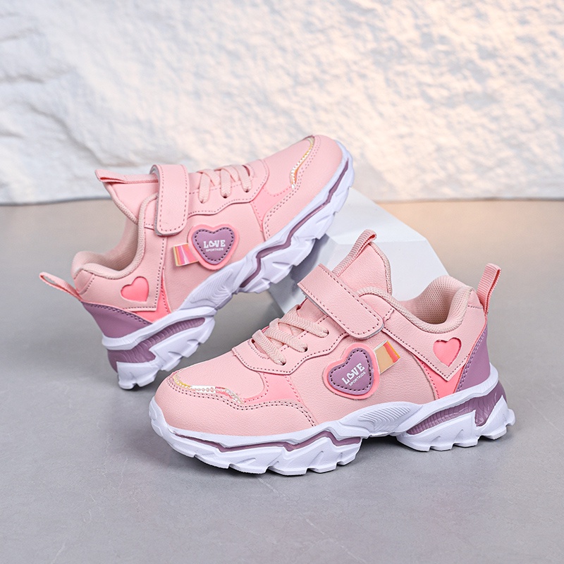 Giày Thể Thao Bằng Da Cho Bé Gái