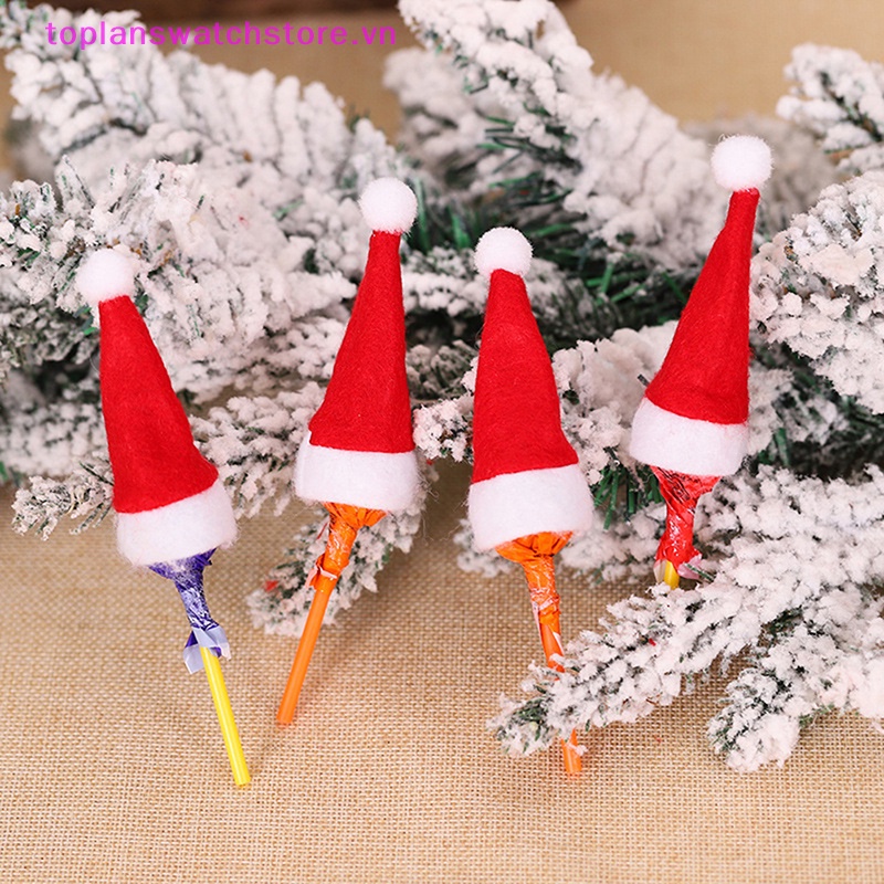 Set 10 Mũ Ông Già Noel mini Trang Trí Nhà Búp Bê vn