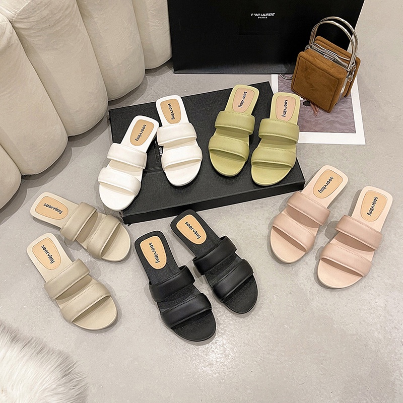 Dép Sandal Hở Ngón Đế Bằng Thời Trang Mùa Hè Cho Nữ