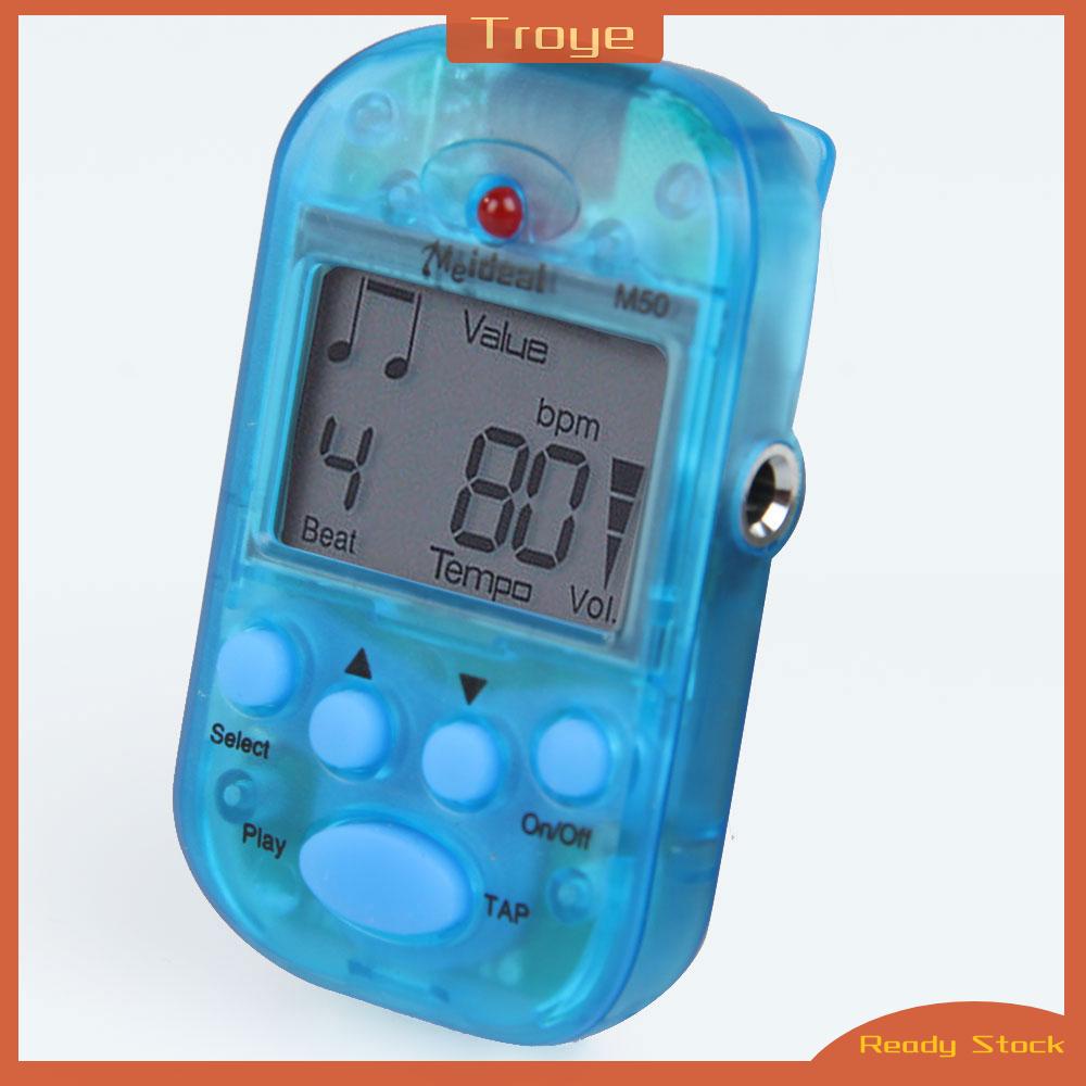 ❀ Troye troye ❀ Máy Đập Nhịp m50 mini Với Màn Hình lcd Hiển Thị Kỹ Thuật Số Cho Đàn guitar