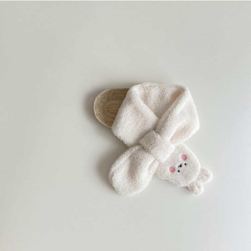 Leifly set Găng Tay Và Khăn Choàng Lông Cừu Mềm Mại Màu Trơn Thoáng Khí Giữ Ấm Mùa Thu Đông Dành Cho Trẻ Em