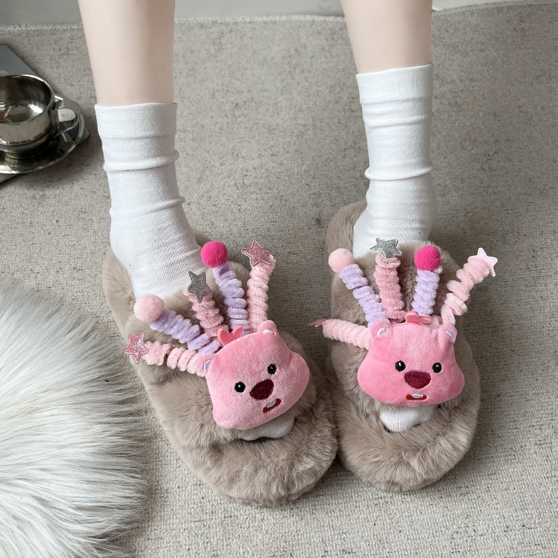 Dép Bông Đi Trong Nhà Hình Chú Hề Hoạt Hình Dễ Thương Thời Trang Thu Đông Cho Nữ