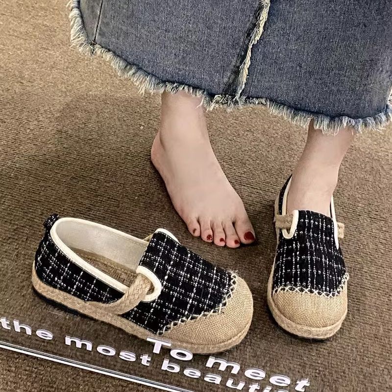 Giày Vải canvas Đế Mềm Nhẹ Thoáng Khí Thêu Họa Tiết Thời Trang retro 2023 Cho Nữ