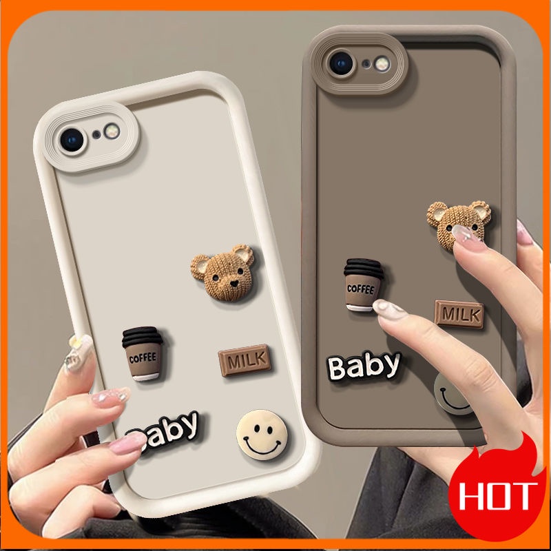Ốp Điện Thoại Hình Gấu 3d diy Cho iphone 6 plus 6s plus 7 plus 8 plus case 6 6s 7 8