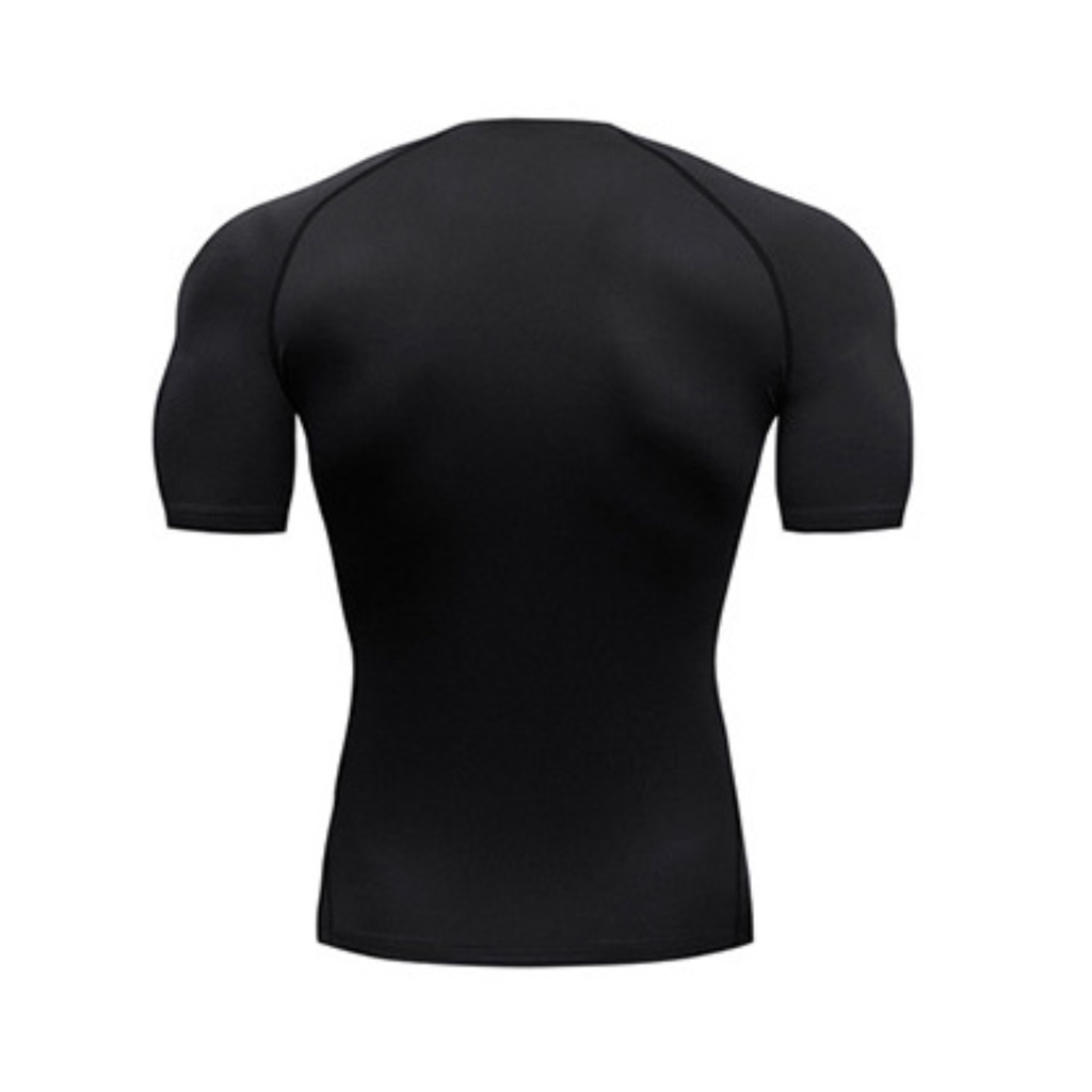 Áo thể thao nam ICOMBAT Logo Tee vải CoolMax thoải mái vận động, chạy bộ, GYM - Màu Đen