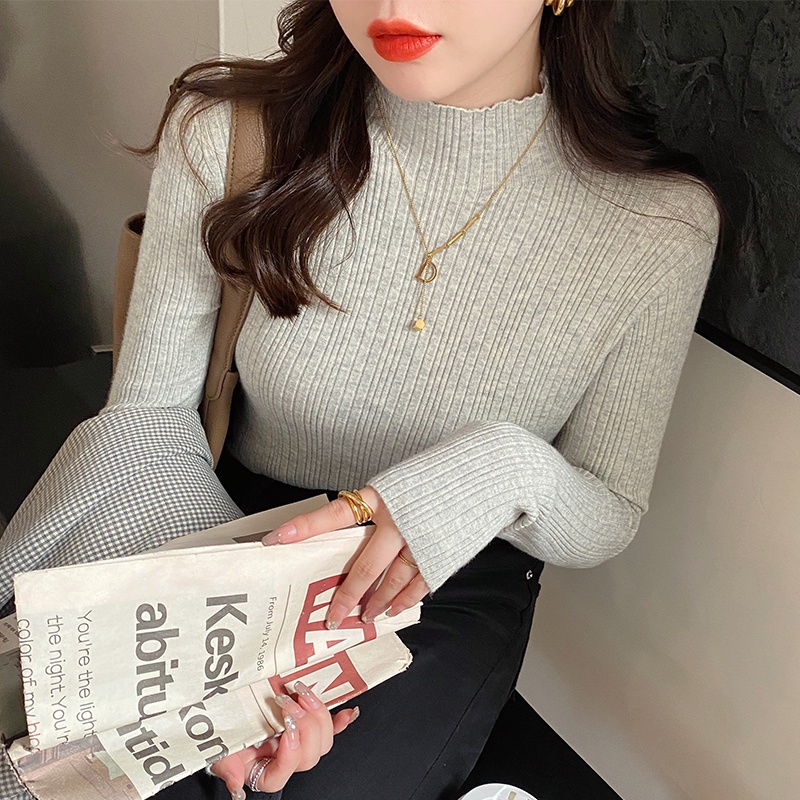 Áo Len Cổ Lọ Thiết Kế Mới Thời Trang Mùa Thu Đông Theo Phong Cách Phương Tây Dành Cho Nữ