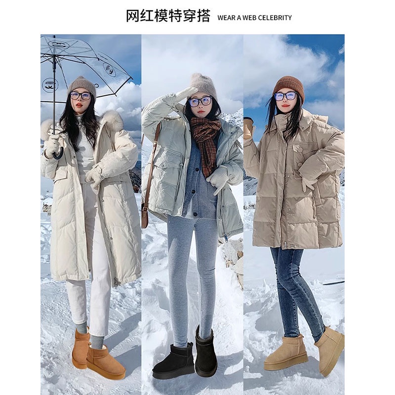 Giày Bốt Đi Tuyết Lót Lông Dày Dặn Phong Cách Mới 2023