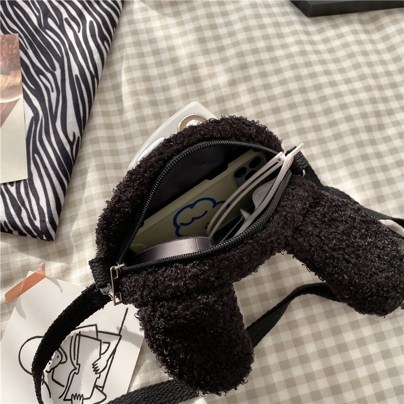 Túi đeo vai Thu Đông phong cách mới dành cho nữ hoạt hình dễ thương đeo chéo thời trang túi tròn nhỏ giao hàng nhanh tận nơi