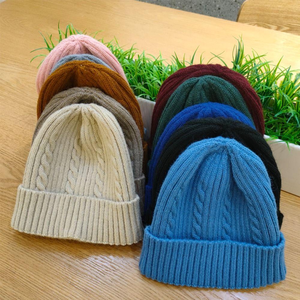 Muvako Mũ beanie Dệt Kim Màu Trơn Giữ Ấm Mùa Đông Dành Cho Nam Giới