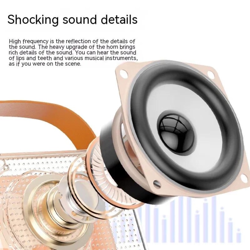 Bộ Loa karaoke bluetooth Không Dây mini Có Đèn rgb