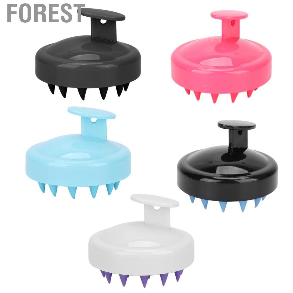 Forest Hair Scalp Brush Soft Silicone Bristles Shower  Scrubber