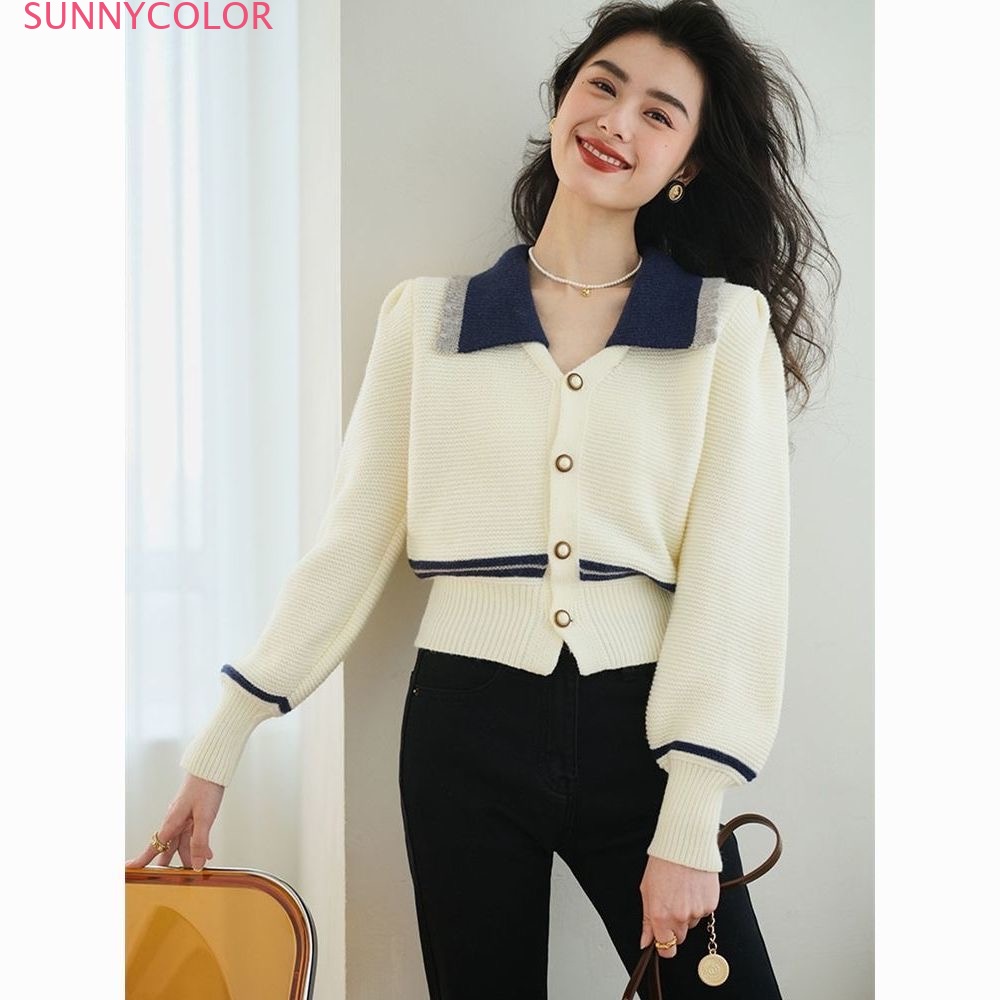 SUNNYCOLOR Áo Len áo khoác cardigan Fashion Đơn giản Thể thao INS WMY23A0XZ9 43Z231027