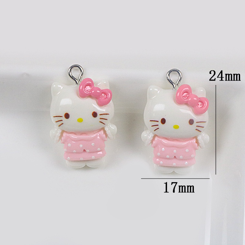 Bông Tai Hình Hoạt Hình Chó Mèo Bằng resin diy
