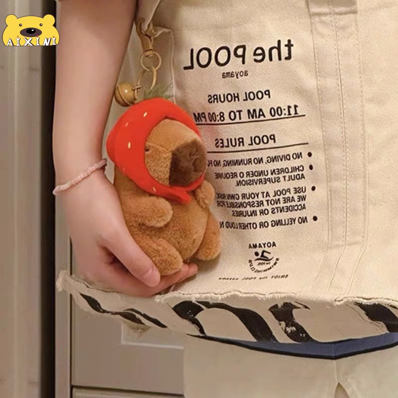 Aio Móc Khóa Hình capybara Nhồi Bông Đáng Yêu