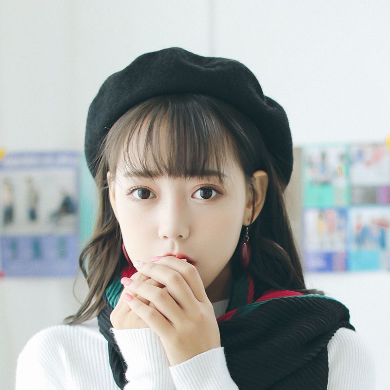 Mũ beret Len Cao Cấp Thiết Kế Trẻ Trung Phong Cách Thu Đông Hàn Quốc