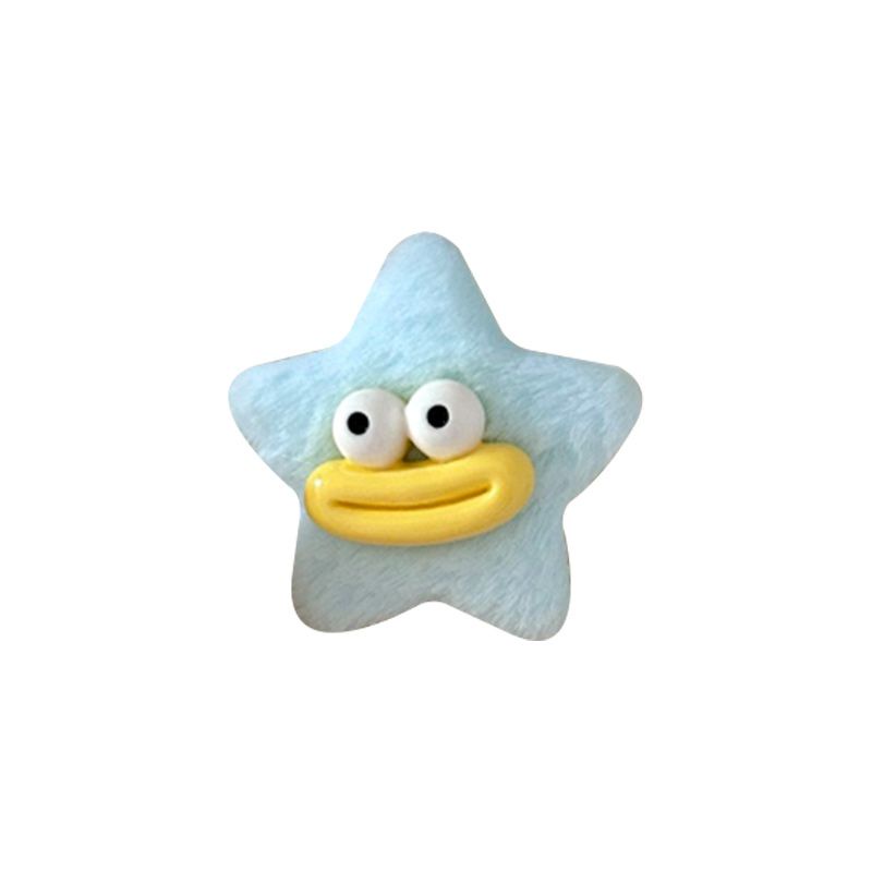 🌺🌺Kẹp Tóc Hình Ngôi Sao Miệng To Bằng Lông Nhung Dễ Thương Xinh Xắn y2k