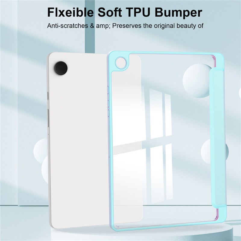Bao Da Máy Tính Bảng pu Nắp Gập Thông Minh Có Ngăn Đựng Bút Cho samsung galaxy tab a9 + 11.0 sm-P210 Smx216B sm-J218U Giá Đỡ