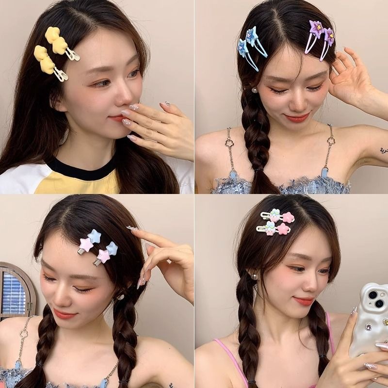 Kẹp Tóc Ngôi Sao Nhiều Màu Sắc Dễ Thương Xinh Xắn y2k dopamine