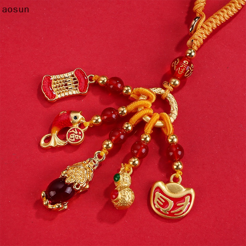 Aosun Móc Khóa Kim Loại May Mắn Và Phước Lành Phong Cách Trung Hoa Cổ Điển Treo Túi Xách / Điện Thoại