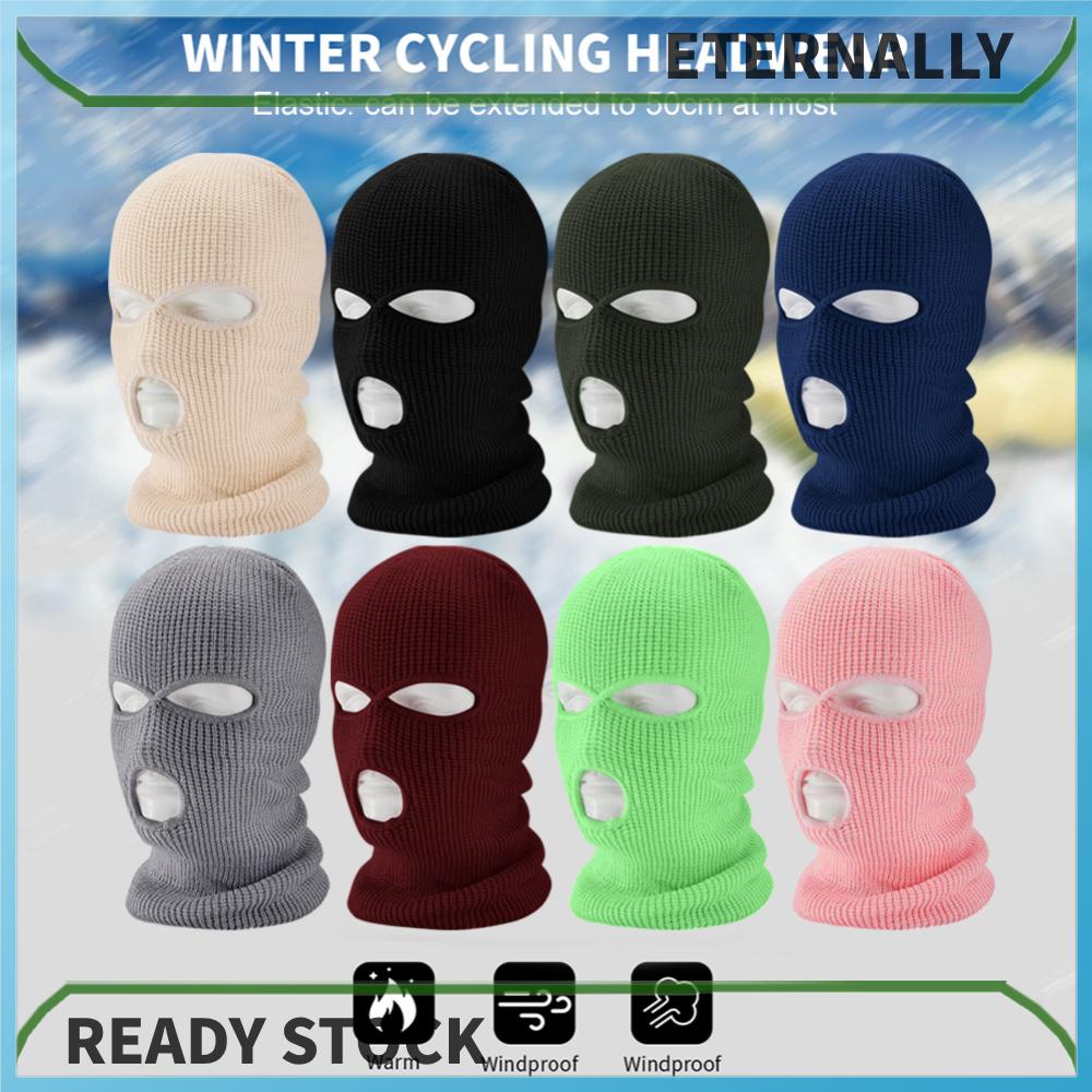 Mũ Trùm Đầu Bằng acrylic 3 Lỗ Ấm Áp Có Mặt Nạ Trượt Tuyết