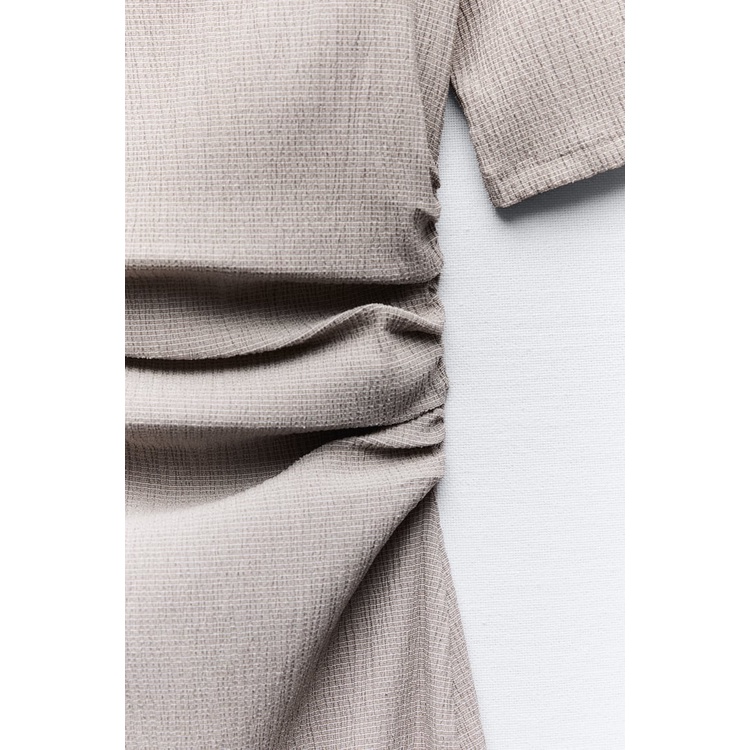 Váy body dáng dài nhún eo Zara authentic