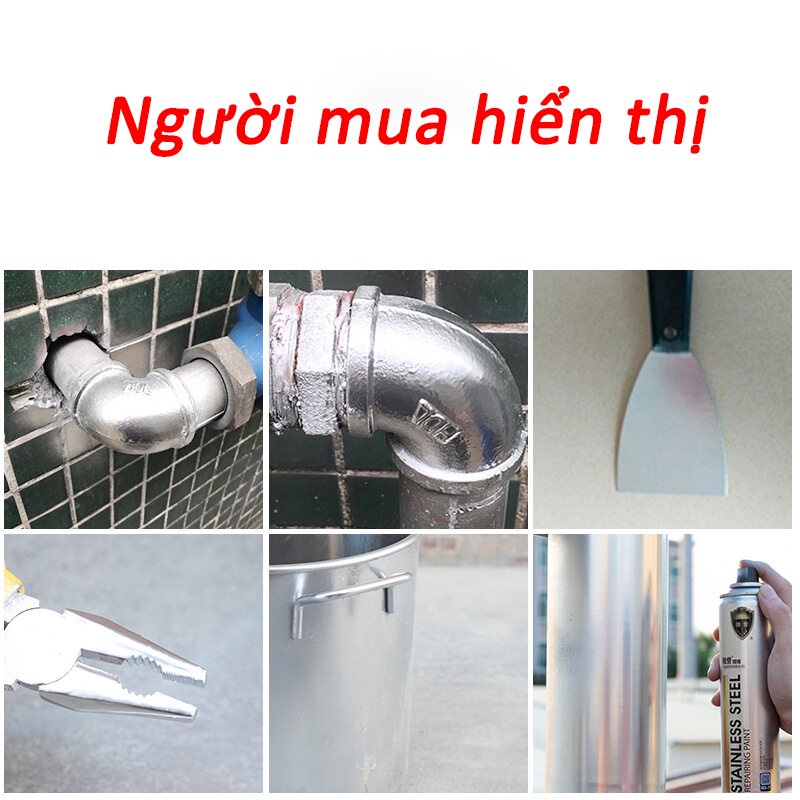 LAMJAD - Sơn Bạc Mạ Crom Sơn Xịt Mạ Chrome Sáng Bóng 350ml - Chai Sơn Mạ Siêu Bóng